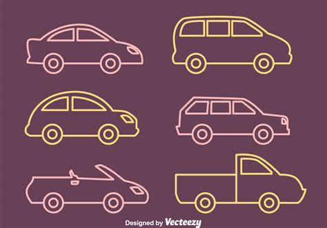 Car Outline Vectors Collection 140201 Vector Art at Vecteezy