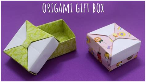 Origami Paper Box with Lid | DIY Paper Gift Box Making Tutorial | Easy Paper Craft Ideas