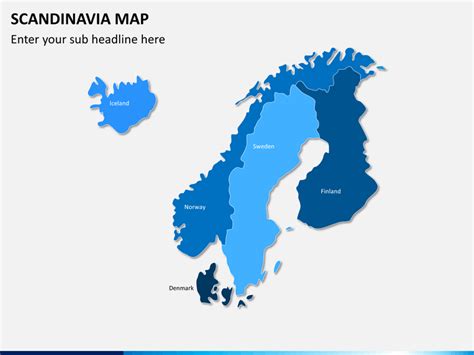 Scandinavia/Nordic Countries Map for PowerPoint and Google Slides - PPT Slides