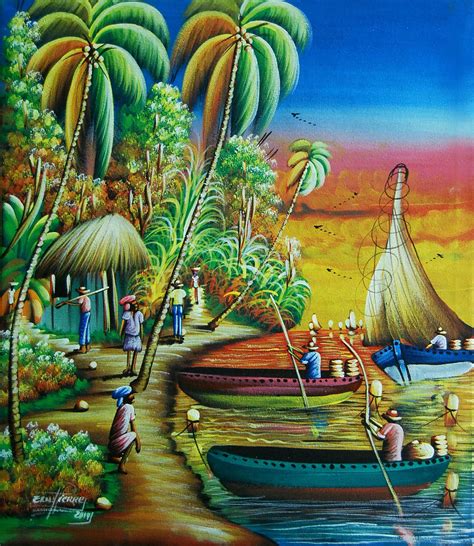 Pin on Haitian Art, Canvas Paintings, Haitian Paintings