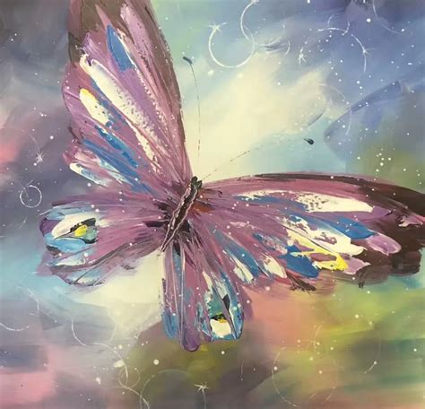 Colourful Butterfly Canvas Painting Hand painted Modern Abstract Animal Oil Painting on Canvas ...