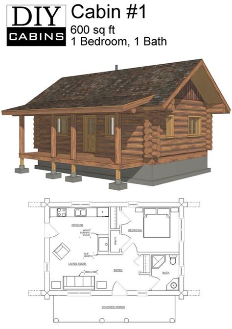 Tiny Log Home Floor Plans - floorplans.click