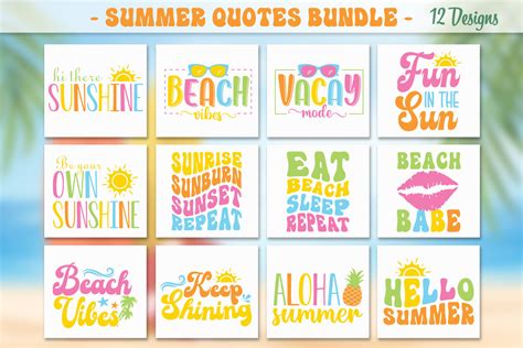 Summer Quotes Bundle Svg, Summer Svg Graphic by All About Svg · Creative Fabrica