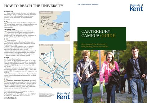 University of Kent Canterbury campus map and travel guide 2012 by ...