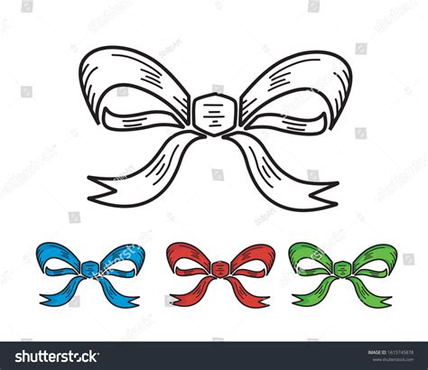 Drawing Art Gift Ribbon Set Colors Stock Vector (Royalty Free ...