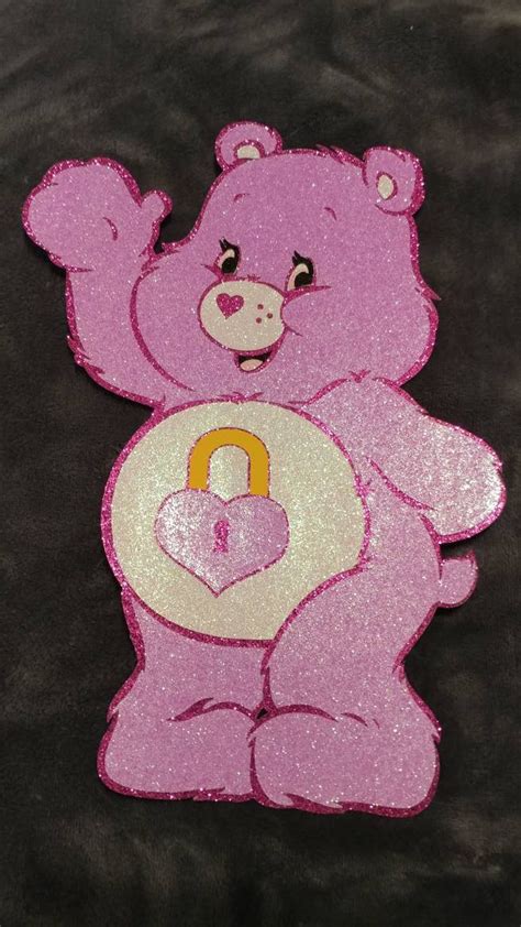 Secret Care Bear Secret Bear Pink Lock Bear - Etsy