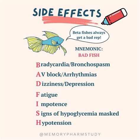 Beta-Blocker Side Effects | Nursing school pharmacology, Pharmacology ...