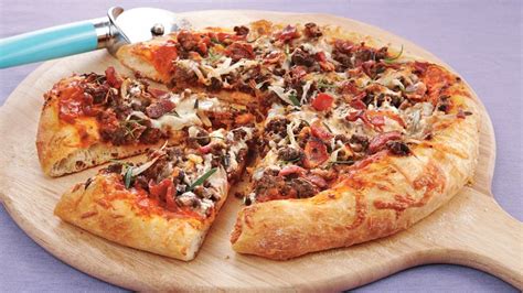 Beef and Bacon Pizza Recipe - Tablespoon.com