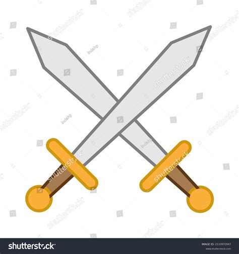 Crossed Swords Icon Emoji Isolated Vector Stock Vector (Royalty Free ...