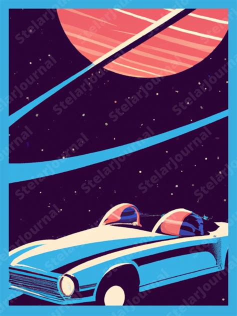 Digital Printable Retro Futurism Poster - Etsy