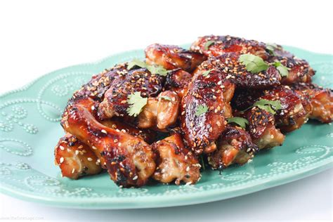 Sticky ginger teriyaki chicken nibbles - The Fare Sage