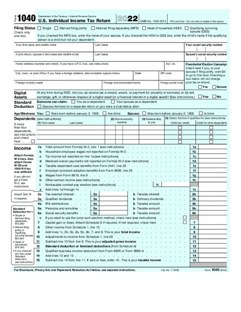 2023 Irs Tax Forms 1040 - Printable Forms Free Online