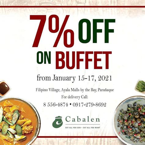 Manila Shopper: Cabalen Ayala Malls Manila Bay Buffet Promo