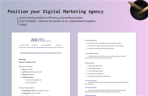 Digital Marketing Agency Employee Training Record Form Template in Word, PDF, Google Docs ...