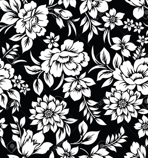 texture+floreale - Pesquisa Google | Floral wallpaper, Black and white flowers, Fabric wallpaper