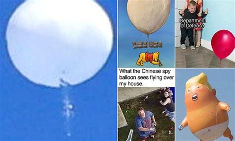 Internet erupts with memes after Chinese spy balloon is shut down | Daily Mail Online