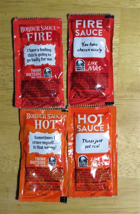 Taco Bell Sauce Packets Sayings - tattoototattoos