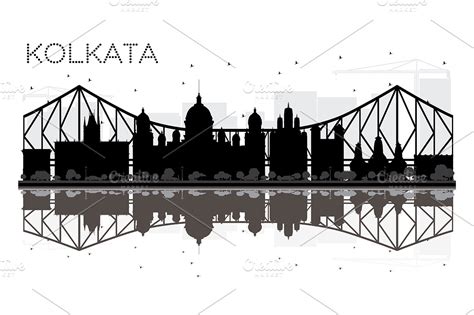 Kolkata City skyline ~ Illustrations ~ Creative Market