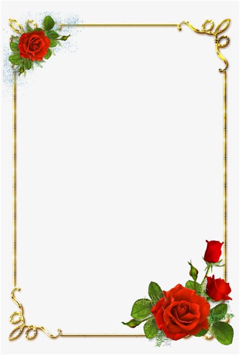 Clipart Flowers Border Png - Rose Border Designs PNG Image | Transparent PNG Free Download on ...