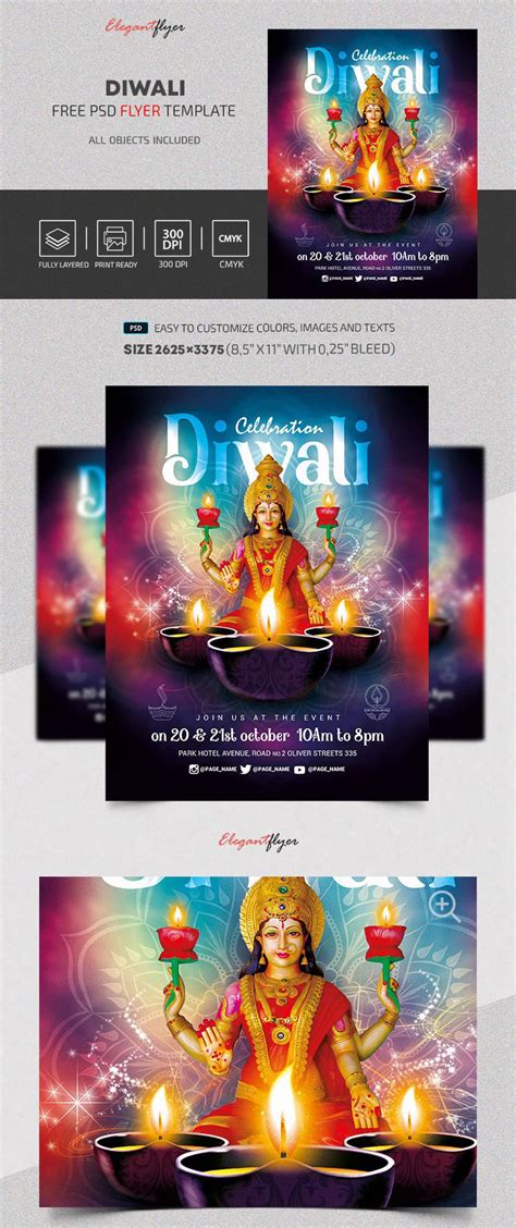 Bright Colorful Diwali Flyer Template Free Download | Resource Boy