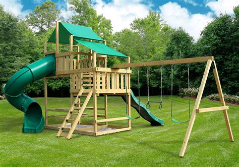 Frontier Fort with Swing Set - DIY Kit - SwingSetMall.com