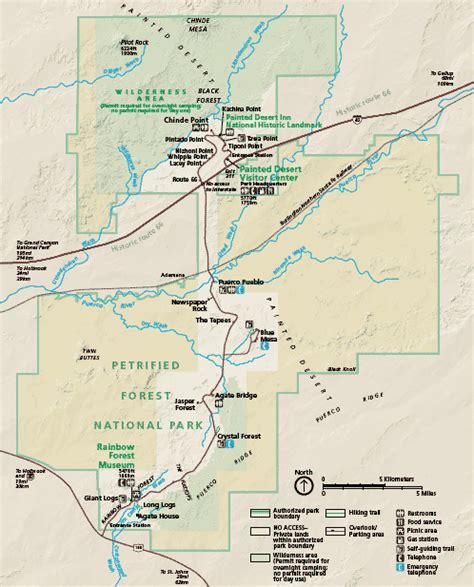 Map Of Painted Desert - Tourist Map Of English