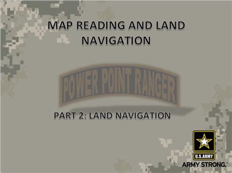 Map Reading-Land Navigation - PowerPoint Ranger, Pre-made Military PPT Classes