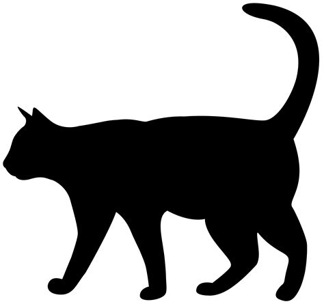 Scared Black Cat Silhouette at GetDrawings | Free download