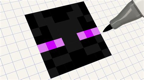 How To Draw Enderman Face Pixel Art Drawing Enderman Step By Step | The Best Porn Website