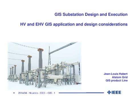 (PDF) GIS Substation Design and Execution HV and EHV GIS application and design considerations ...