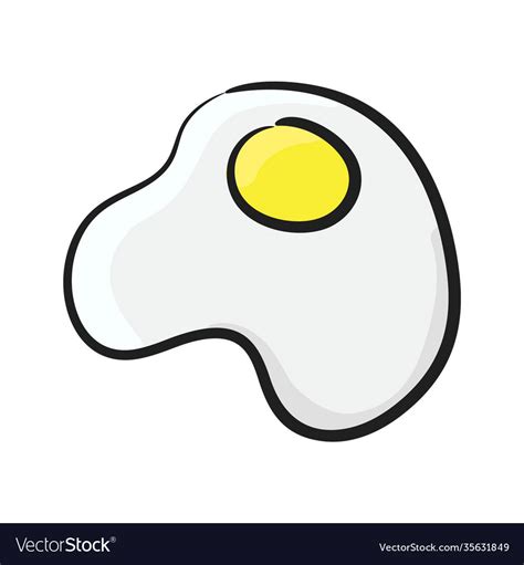 Fried egg Royalty Free Vector Image - VectorStock