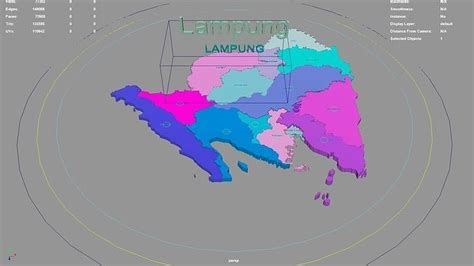 Lampung Sumatra Indonesia map region geography political 3D model rigged | CGTrader