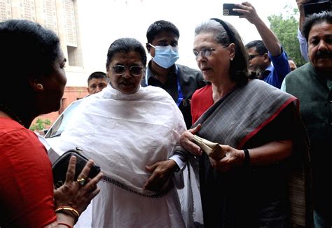 Congress MP Sonia Gandhi arrives at Parliament