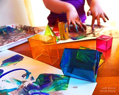 Rainbow Geometry Painting Closeup Brain Craft, Library Programs ...