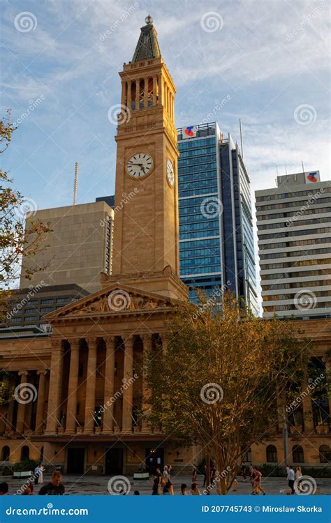 Brisbane City Hall, Brisbane, 2016 Editorial Stock Photo - Image of clock, trees: 207745743