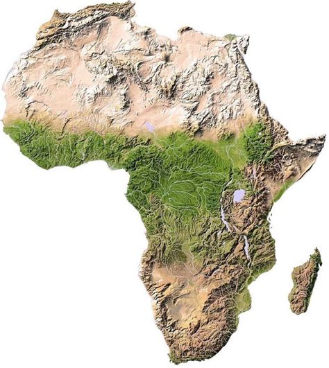 Topographic map of Africa : r/MapPorn