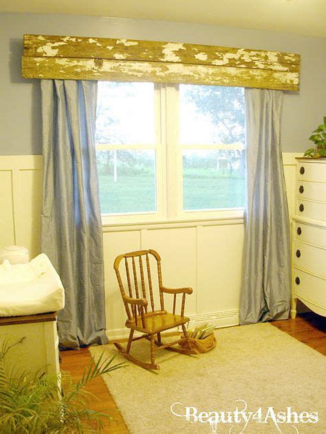 Reclaimed Wood Valance | Rustic window treatments, Wood valance, Rustic living room