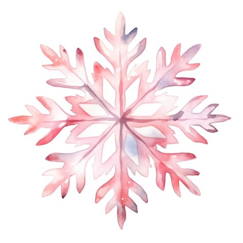 Premium AI Image | Watercolor Snowflake isolated on white background