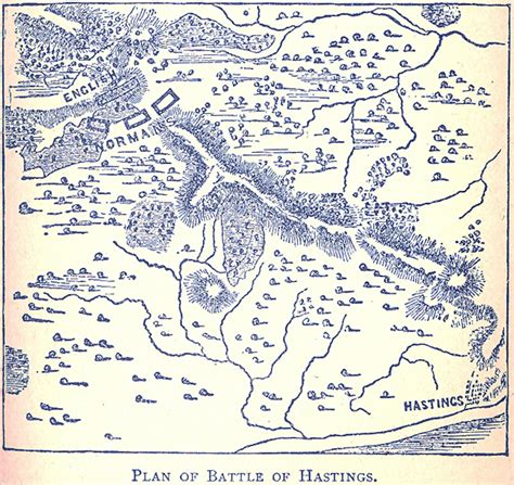 Map of the Battle of Hastings 1066 (Creasy)