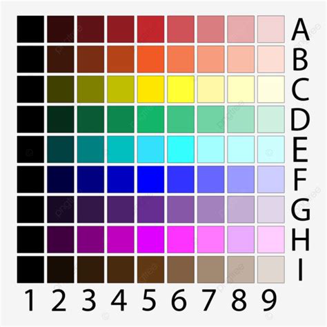 Colour Palette Vector Hd PNG Images, Color Palette Rainbow Chart Colour ...