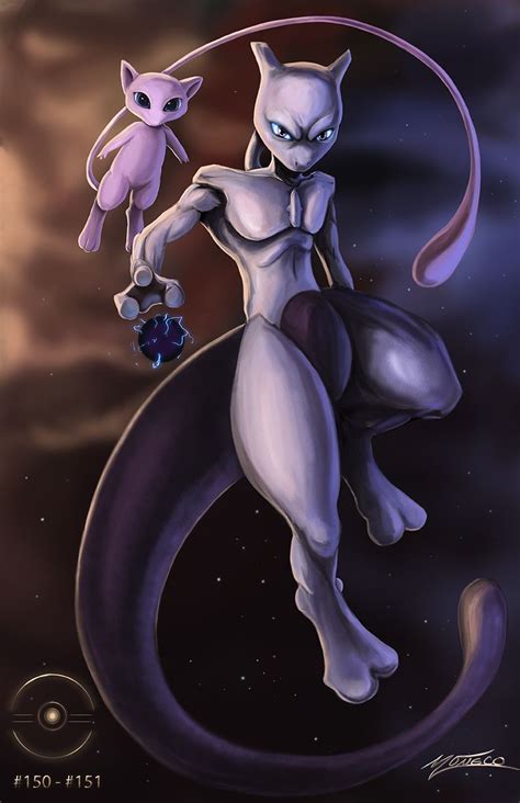 Mewtwo And Mew Art