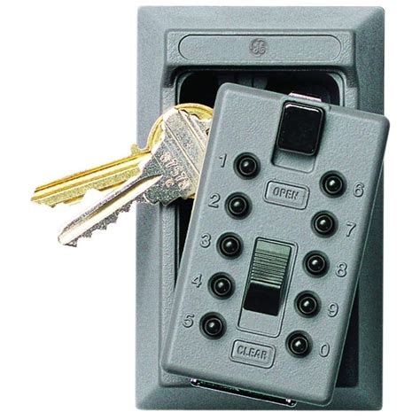 Kidde Mounted 5-Key Lock Box with Pushbutton Combination Lock, Titanium 001015