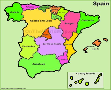 Spain political map