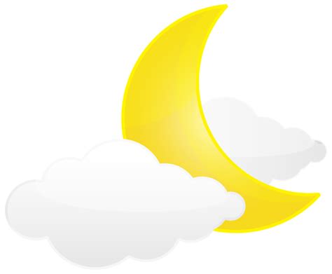 Moon with Clouds PNG Transparent Clip Art Image | Clip art, Art images, Art