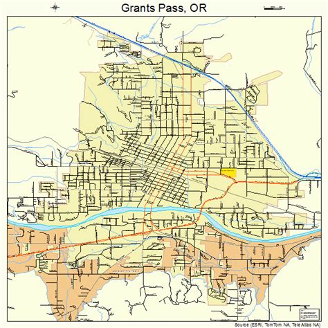 Grants Pass Oregon Street Map 4130550