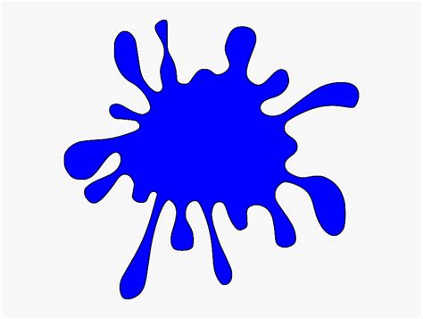 Blue Paint Splatter Clip Art, HD Png Download , Transparent Png Image ...