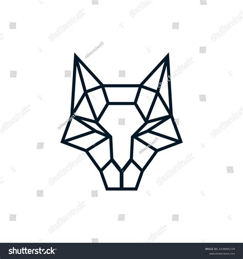 Wolf Logo Line Art Stock Vector (Royalty Free) 2238491159 | Shutterstock