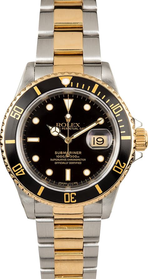 Rolex Submariner 16613 Black and Gold