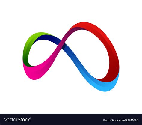 Color infinity logo icon design Royalty Free Vector Image