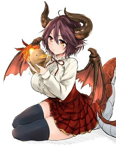 Anime Girl With Dragon